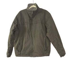 Columbia Sportswear Olive Green Brown Outdoor Winter Jacket Men’s XL Fleece Warm
